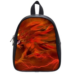 Fire Lion Flame Light Mystical School Bag (small) by HermanTelo