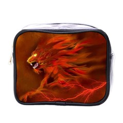 Fire Lion Flame Light Mystical Mini Toiletries Bag (one Side) by HermanTelo