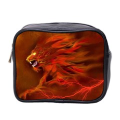 Fire Lion Flame Light Mystical Mini Toiletries Bag (two Sides)