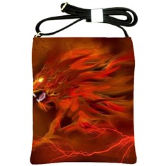 Fire Lion Flame Light Mystical Shoulder Sling Bag