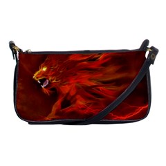 Fire Lion Flame Light Mystical Shoulder Clutch Bag by HermanTelo