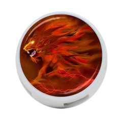 Fire Lion Flame Light Mystical 4-port Usb Hub (one Side) by HermanTelo