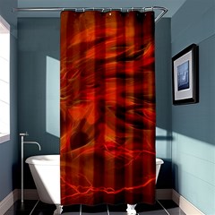 Fire Lion Flame Light Mystical Shower Curtain 36  X 72  (stall) 