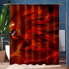 Fire Lion Flame Light Mystical Shower Curtain 60  X 72  (medium) 