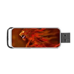 Fire Lion Flame Light Mystical Portable Usb Flash (two Sides) by HermanTelo