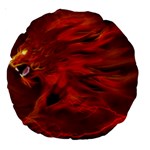 Fire Lion Flame Light Mystical Large 18  Premium Round Cushions Back