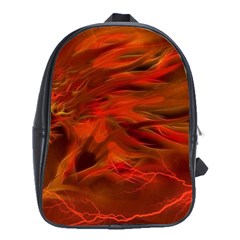 Fire Lion Flame Light Mystical School Bag (xl) by HermanTelo