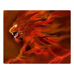 Fire Lion Flame Light Mystical Double Sided Flano Blanket (large) 