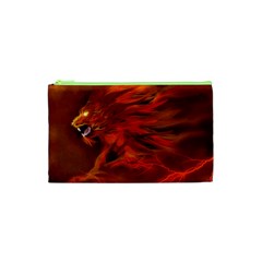 Fire Lion Flame Light Mystical Cosmetic Bag (xs) by HermanTelo