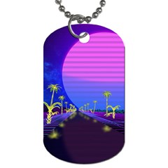 Blue Club Dog Tag (two Sides) by Mariart