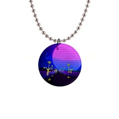 Blue Club 1  Button Necklace by Mariart