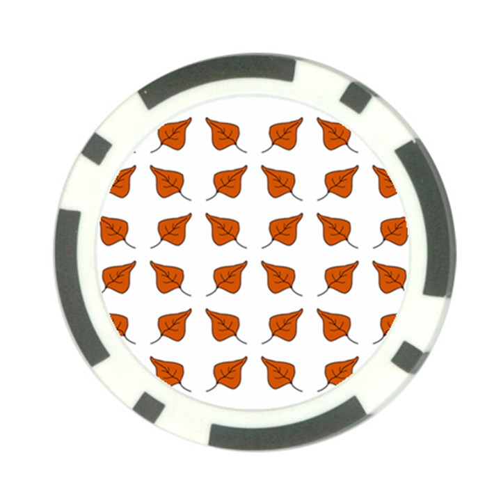 Fallen Leaves Autumn Poker Chip Card Guard