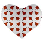 Fallen Leaves Autumn Large 19  Premium Heart Shape Cushions Front