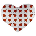 Fallen Leaves Autumn Large 19  Premium Heart Shape Cushions Back