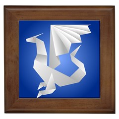 Origami Dragon Framed Tile by HermanTelo