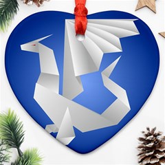 Origami Dragon Heart Ornament (two Sides)