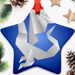 Origami Dragon Star Ornament (two Sides) by HermanTelo