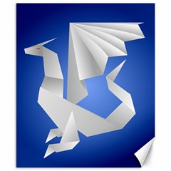 Origami Dragon Canvas 8  X 10  by HermanTelo