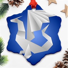 Origami Dragon Snowflake Ornament (two Sides)