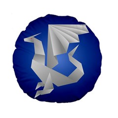 Origami Dragon Standard 15  Premium Flano Round Cushions