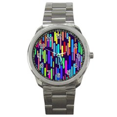 Abstract Line Sport Metal Watch