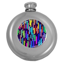 Abstract Line Round Hip Flask (5 Oz)