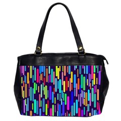 Abstract Line Oversize Office Handbag (2 Sides)