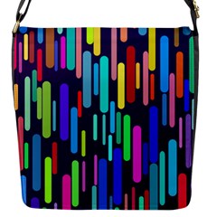 Abstract Line Flap Closure Messenger Bag (s)