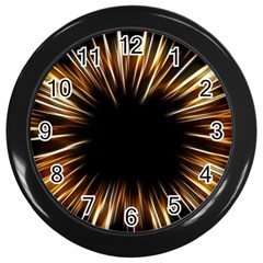 Color Gold Yellow Wall Clock (black) by HermanTelo