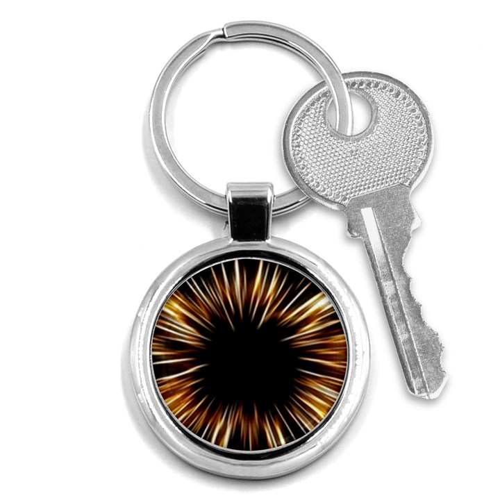 Color Gold Yellow Key Chain (Round)