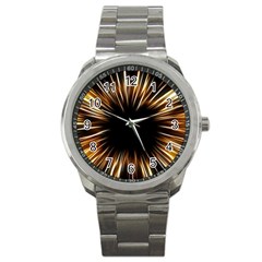 Color Gold Yellow Sport Metal Watch by HermanTelo