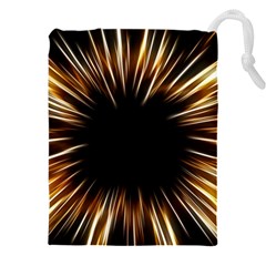 Color Gold Yellow Drawstring Pouch (4xl) by HermanTelo