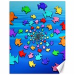 Fractal Art School Of Fishes Canvas 12  x 16  11.86 x15.41  Canvas - 1