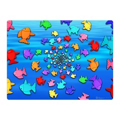 Fractal Art School Of Fishes Double Sided Flano Blanket (mini)  by WolfepawFractals