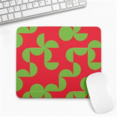 Retro Red And Greren Large Mousepads by MooMoosMumma