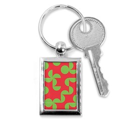 Retro Red And Greren Key Chain (rectangle) by MooMoosMumma