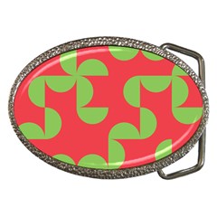 Retro Red And Greren Belt Buckles by MooMoosMumma