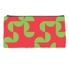 Retro Red And Greren Pencil Case