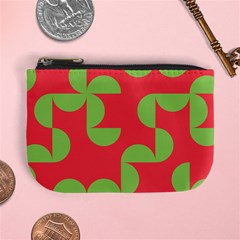 Retro Red And Greren Mini Coin Purse