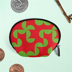 Retro Red And Greren Accessory Pouch (small) by MooMoosMumma