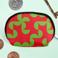 Retro Red And Greren Accessory Pouch (medium) by MooMoosMumma