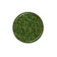 Green Army Camouflage Pattern Hat Clip Ball Marker by SpinnyChairDesigns