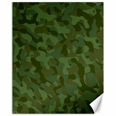 Green Army Camouflage Pattern Canvas 16  X 20  by SpinnyChairDesigns