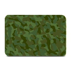 Green Army Camouflage Pattern Plate Mats by SpinnyChairDesigns