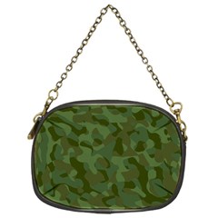 Green Army Camouflage Pattern Chain Purse (one Side) by SpinnyChairDesigns