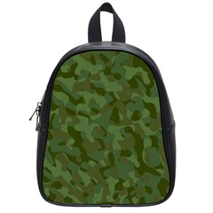 Green Army Camouflage Pattern School Bag (small) by SpinnyChairDesigns