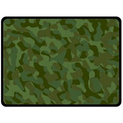 Green Army Camouflage Pattern Double Sided Fleece Blanket (large)  by SpinnyChairDesigns