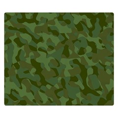 Green Army Camouflage Pattern Double Sided Flano Blanket (small)  by SpinnyChairDesigns