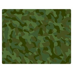 Green Army Camouflage Pattern Double Sided Flano Blanket (medium)  by SpinnyChairDesigns