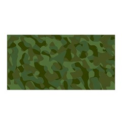 Green Army Camouflage Pattern Satin Wrap by SpinnyChairDesigns